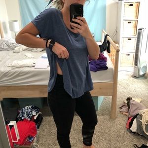 T-shirt that is high cut on the sides